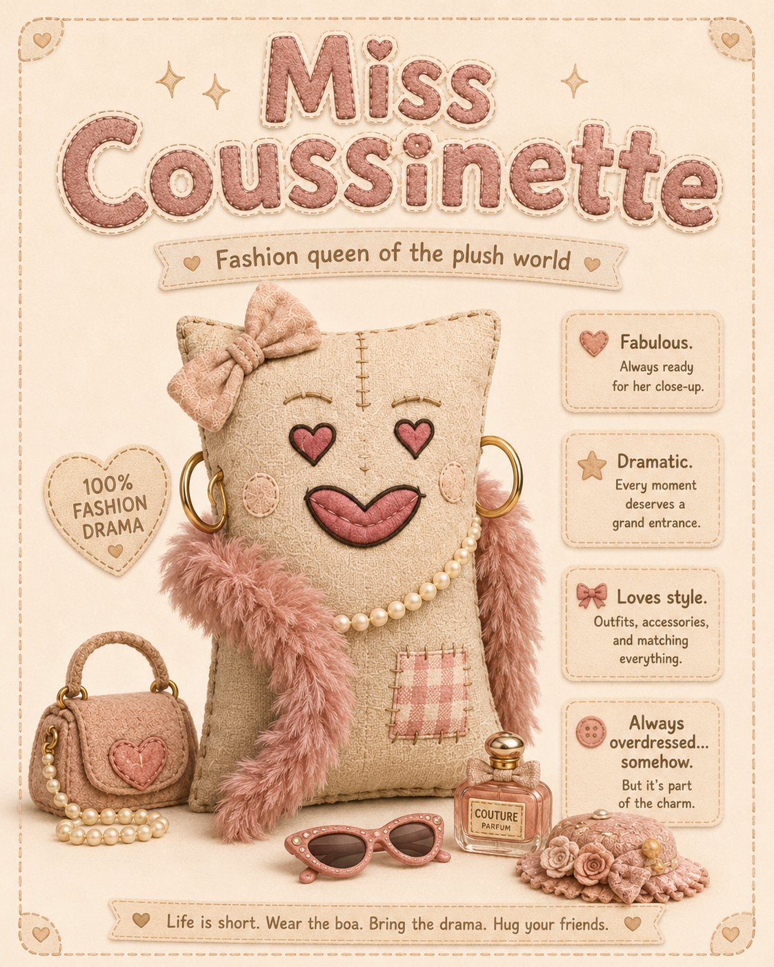 Miss Coussinette character sheet
